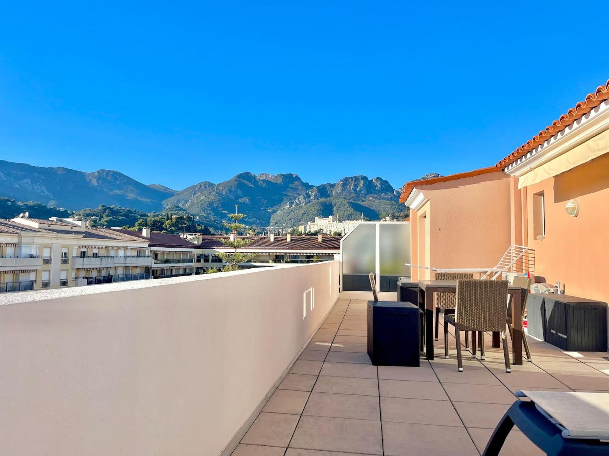 "Le Rooftop Des Rivages" Immense Terrasse, Centre Lejlighed Menton Eksteriør billede